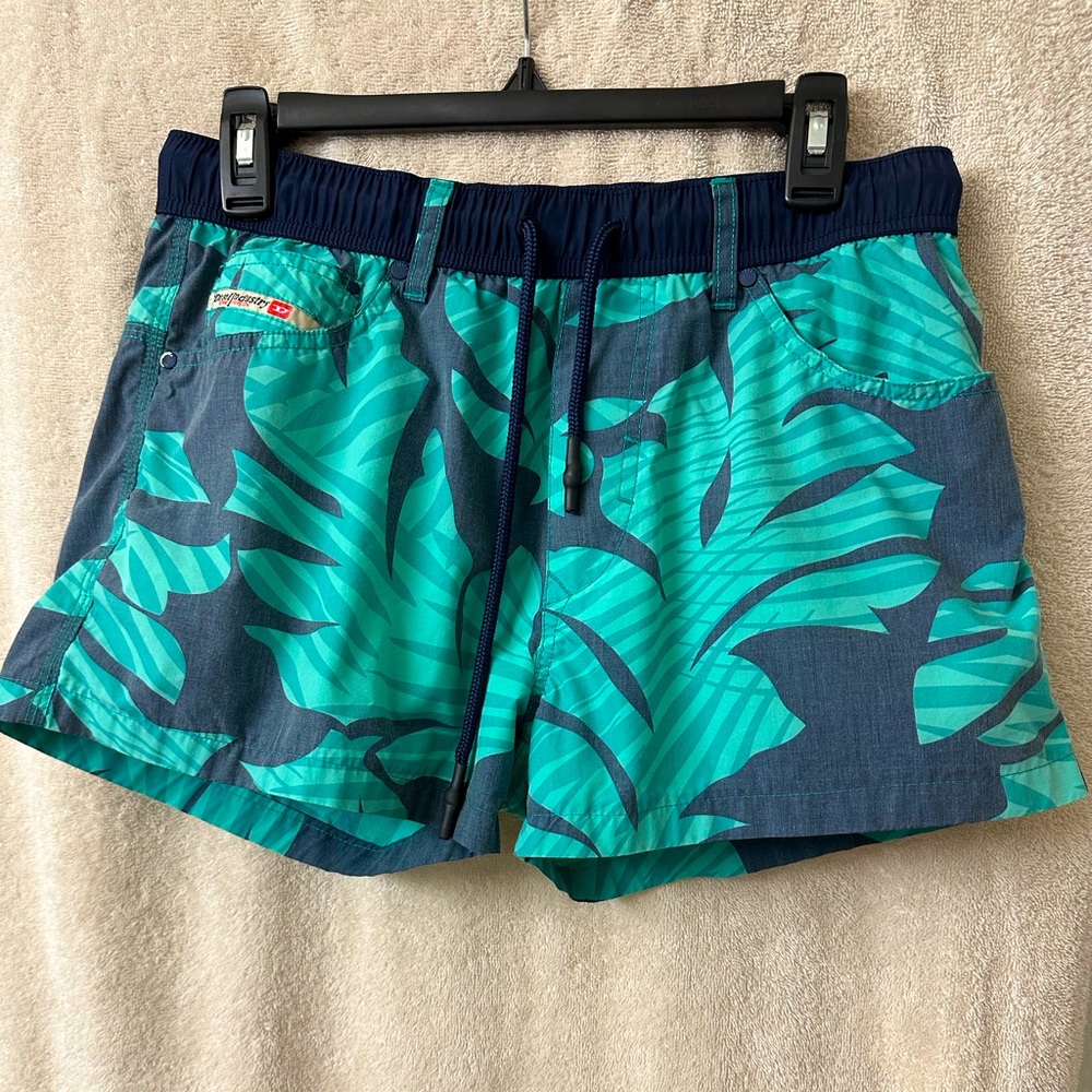 DIESEL TROPICAL PRINT SWIM SHORTS